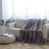 SOCHOW Flannel Fleece Blanket Luxury Twin XL Size, All Season 300GSM Super Soft Cozy Blanket for Bed or Couch, Grey