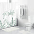 Zengmei 70x70 inches Get Naked Shower Curtain Set Funny Quote Durable Waterproof Polyester Shower Curtain Bathroom Bath Decor Cloth Fabric + 12 Hooks(Green)