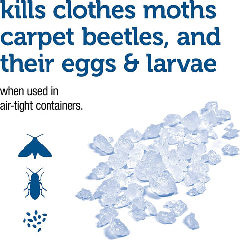 Enoz Moth Ice Crystals, Kills Clothes Moths and Carpet Beetles, No Clinging Odor, 16 Oz (Pack of 4)