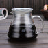 500ml Glass Teapot Coffee Kettle Tea Drip Pot Thickened Heat Resist Water Pot with Handle Lid for Hand Coffee Tea Brewing