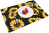 Gocerktr Black Sunflower Placemats for Dining Table Set of 4 Washable Fabric, Heat Resistant Wipeable Home Table Mats Wrinkle Resistant, Standard Size(12 X 18 Inch)