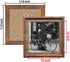 10x10 Frame Wood Set of Two, Rustic Square Frame for Wall Mount & Tabletop 10 by 10 Frame Mounting Hardware Included