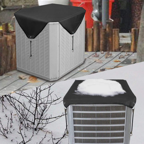 Zomia Air Conditioner Covers for Outside Units, AC Cover for Outdoor Central Unit Top Heavy Duty Water-Resistant Fits Up to 32 x 32 Inch, Black