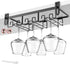 Under Cabinet Wine Glass Rack Black, Wine Glass Holder Under Shelf, Wine Glass Racks Under Cabinet Wine Glass Hanger, Under Shelf Wine Glasses Holder Under Cabinet, Stemware Rack Under Cabinet Cmecial