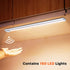 LED Closet Lights, 160-LED Under Cabinet Lighting 39cm Motion Sensor Light Indoor with 3 Colors Stick-On Night Light with Large Battery for Cabinet, Stairs, Kitchen, Hallway(3 Modes, 3600mAh, 300lm)