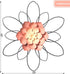 Decointo Pink Metal Flowers Wall Decor 13"Rustic Modern Floral Sculpture,Metal wall Decoration for Bathroom,Bedroom, Living Room, Kitchen, Indoor Metal Wall Art