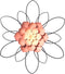 Decointo Pink Metal Flowers Wall Decor 13"Rustic Modern Floral Sculpture,Metal wall Decoration for Bathroom,Bedroom, Living Room, Kitchen, Indoor Metal Wall Art