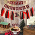 PRATYUS Lumberjack First Birthday Party Decoration, Buffalo Plaid Camping Wild Bear 1st Party Supplies With Birthday Banner and Garland,Baby Crown Hat and Cake Topper for Baby Girl Boy Photo Booth Props