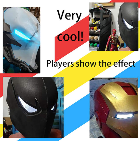 Iron Man Flexible Helmet led Light Decorations Batman led Lights Flexible Cosplay DIY kit Decorations RGB Superhero for Men Gifts