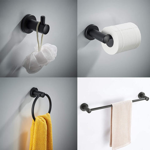 2-Pack Toilet Paper Holder for Mega Roll, Durable Stainless Steel Construction, Rust-Proof, Matte Black