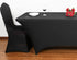 Obstal 4ft Stretch Spandex Table Cover for Standard Folding Tables - Universal Rectangular Fitted Tablecloth Protector for Wedding, Banquet and Party ?Black, 48 Length x 24 Width x 30 Height Inches?