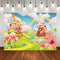 Qian 8x6FT Candyland Lollipop Backdrops Cartoon Candy World Photo Rainbow Studio Props Booth Baby Birthday Party Photography Background