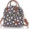 Hafmall Insulated Lunch Bag for Women, 9L Dual Deck Womens Lunch Box with Shoulder Strap, Reusable Adult Lunch Tote Bag for Work/School/Picnic, Daisy