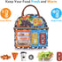 Hafmall Insulated Lunch Bag for Women, 9L Dual Deck Womens Lunch Box with Shoulder Strap, Reusable Adult Lunch Tote Bag for Work/School/Picnic, Daisy