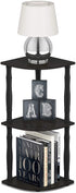 Furinno Turn-N-Tube 3-Tier Corner Display Rack Multipurpose Shelving Unit with Classic Tube, Espresso/Black