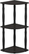 Furinno Turn-N-Tube 3-Tier Corner Display Rack Multipurpose Shelving Unit with Classic Tube, Espresso/Black