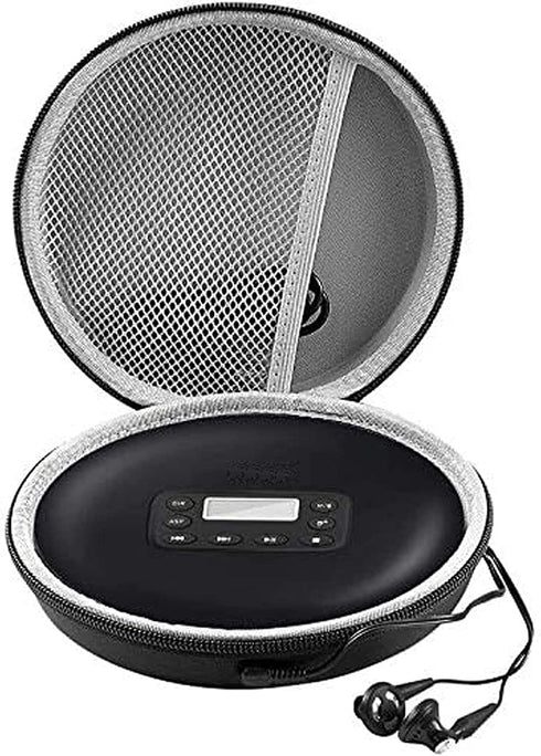 Portable CD Player Case Compatible with GPX/ for Soulcker/ for ARAFUNA/ for HOTT CD204 903TF 711T 611/ for MONODEAL Personal Disc Player, Travel Carrying Stoarge Holder for Earphone & Cable (Box Only)