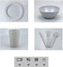 Plastic Plates College Dorm Room Essentials Dishes Set Camping Plates and Bowls Dishes Set Dinnerware Accessories Mess Kit-Microwaveoven Safe BPA-Free with Mesh Bag-24PCS