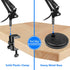 Metal Desk Lamp, AmeriTop Adjustable Goose Neck Swing Arm Table Lamp with Interchangeable Base Or Clamp; Eye-Caring Study Desk Lamps for Bedroom, Study, Office, Table (Black)