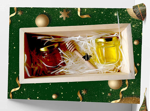 DnayDkiy 20-Count 1.5 oz Mini Hexagonal Glass Honey Jars - Small Honey Jars with Wooden Dippers, Bee Charms, Thank You Cards and Jutes - Honey Jars with Gold Lids for Baby Shower, wedding and Party Favors