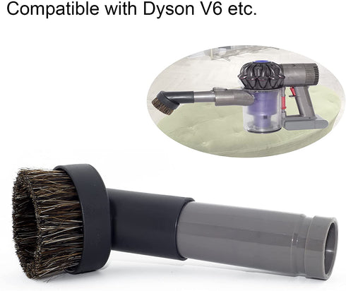 Kulykuw Horse Hair 1.25" Vacuum Brush Attachment Hose Adapter Compatible with Dyson V15 V11 V10 V8 V7 V6 Vacuum Cleaner