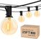 RTTY Outdoor String Lights 25ft, G40 Led Patio Lights with 13pcs Bulbs,Waterproof Shatterproof Dimmable Hanging Globe Outdoor Lights for Cafe,Bistro & Backyard