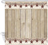 Rusitc Wood Boards Shower Curtain, Western Texas Star and Primitive Berries on Country Wooden Plank Bath Curtains, Polyester Fabric Bathroom Country Barn Farmhouse Shower Curtain 12PCS Hooks, 69X70IN