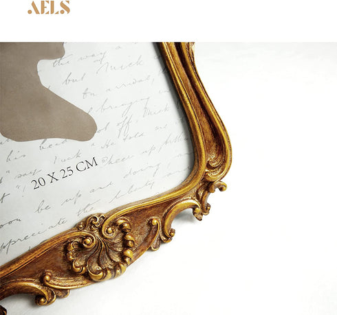 AELS 8x10 Inch Vintage Picture Frame, Elegant Antique Photo Frames with Glass Front, Photo Display, Tabletop Wall Hanging, Gift Ideas