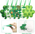 Ahzemepinyo 24 Pieces St. Patrick 's Day Shamrock Hanging Ornament Good Luck Clover Felt Ornament Shamrock Decoration for Tree Table Shelf Festival Party De