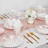 DECORLIFE Rose Gold Plates and Napkins Party Supplies Serves 24, Rose Gold Paper Plates, 12oz Cups Included, Complete Pack for Baby Shower, Graduation, Retirement, Birthday and Wedding, Total 192 PCS