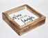 Wine a Little Laugh a Lot Small Barn Wood Box Sign for Home Decor,Rustic Wood Block Sign for Kitchen,Dining Room,Freestanding Farmhouse Box Sign Decor 6" x 6" x 1.57"