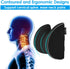 Feagar Car Seat Neck Pillow, Headrest Cushion for Neck Pain Relief&Cervical Support with 2 Adjustable Straps and Washable Cover,100% Pure Memory Foam and Ergonomic Design(Black Car Neck Pillow)