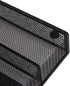 JANE EYRE Sturdy Utensil Drawer Organizer, Cutlery Tray, Silverware/Flatware Storage Divider for Kitchen, Mesh Designing with Non-slip Rubber Feet (Black)