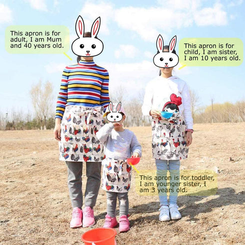Eggs Collecting Gathering Holding Apron for Chicken Hense Duck Goose Eggs Housewife Farmhouse Kitchen Home Workwear (Kid Small)