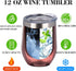Funny Gifts for Women Wife Girlfriend Friends Teenage Girls-12 oz Wine Tumbler with Straws,Lids- Gifts for Mom Sister Her, Presents Ideas for Valentines Day,Xmas,Birthday,Dating,Anniversary
