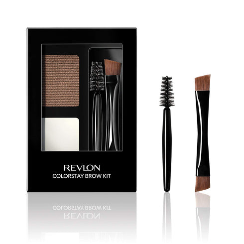 Eyebrow Kit by Revlon, ColorStay Brow Kit Eye Makeup with Longwearing Brow Powder, Pomade, Spoolie & Angled Brush Tip, 104 Soft Brown, 0.08 Oz