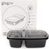 Meal Prep Container 2 Compartment 30 pack, Meal Prep Tupperware Sets with Lids, Meal Prep Containers Reusable, Food Prep Containers, Divided Food Storage Containers, BPA-free, Freezer Meal Containers