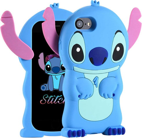 FINDWORLD Cases for iPhone 8/iPhone 7/6S/6 Case,Lilo Stitch Cute 3D Cartoon Unique Soft Silicone Animal Rubber Shockproof Protector Boys Kids Girls Gifts Cover Housing For iPhone 8/7/6S/6/SE 2020 4.7”