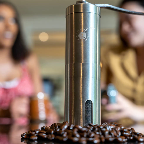 Coffee Bean Grinder Manual - Handheld Coffee Grinder Stainless Steel - Manual Coffee Grinder Burr Rany & Chel - Great for Travel and Camping