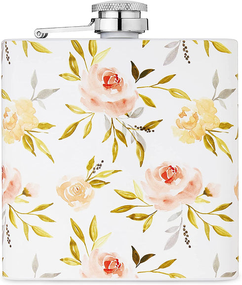 Twine 6 oz Rose Metal Flasks, Multicolor