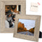 Golden State Art, 5x7 Picture Frame - Wide Molding - Wood Grain Style - Easel for Tabletop Display, Back Hangers for Wall Display - Great for Baby Pictures, Weddings, Portraits (2 Pack, Beige)