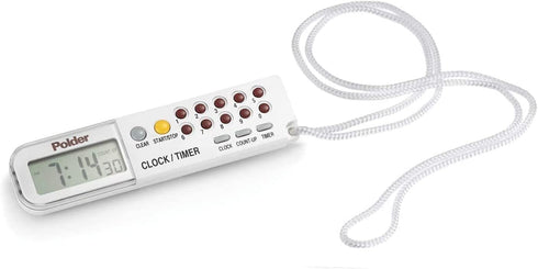 Polder Clock time Stopwatch White