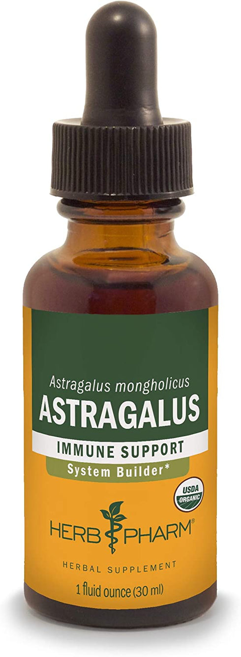 Herb Pharm Certified Organic Astragalus Liquid Extract for Immune System Support - 1 Oz