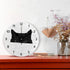 MERRYSUGAR Black Cat White Wall Clock Silent Non Ticking Digital Round Clock Desk Clock for Home Kitchen Office School Home Decor 9 Inch