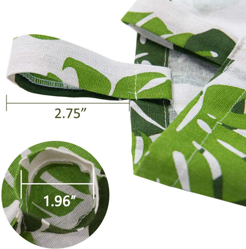 BROSHAN White and Green Curtains for Bedroom 1 Panel, Monstera Palm Leaf Window Curtain, Tropical Curtains &Drapes for Jungle Safari Kids Boys Girls Room Darkening Window Treatments, 78 inches Long