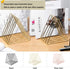 Urban Deco Triangle Desk File Organizer Metal Magazine Rack 7 Section Magazine File holder for Desk Record stand Gold Desk Organizer Magazine Storage For Home (2 Pack)