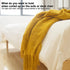 JibHome Knitted Throw Blankets for Couch and Bed, Soft Cozy Knit Blanket with Tassel, Yellow Lightweight Decorative Blankets and Throws, Farmhouse Warm Woven Blanket for Men and Women(Yellow)