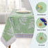 JUCFHY Vinyl Tablecloth with Flannel Backing,Vinyl Tablecloths for Rectangle Tables,Green Plastic Table Cloth for Camping Dining Party,PVC Picnic Table Cover(Green Fern,52x72 Inch)