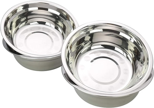 Zerdyne 4-Pack Small Kitchen Salad Bowls, Stainless Steel Prep Metal Mixing Bowls