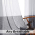 Central Park Black and White Stripe Sheer Color Block Window Curtain Panel Linen Drape Treatment for Bedroom Living Room Farmhouse 84 inches Long with Rod Pocket,2 Panel Rustic Living Panels